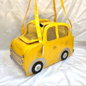 Cute vinyl yellow taxi fashionable pet carrier bag